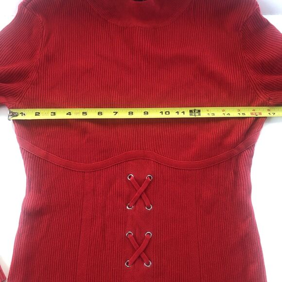 Almost Famous Red Corset Body Con Sweater Dress Size 1X NWT - Picture 5 of 14